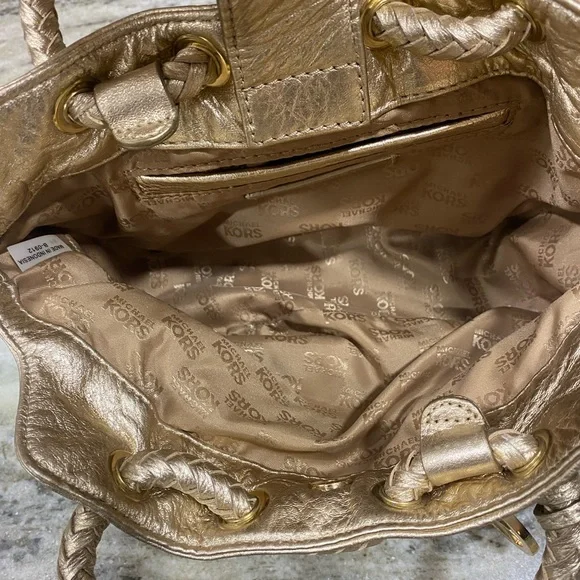 Michael Kors Metallic Gold Shoulder Bag - Picture 5 of 9